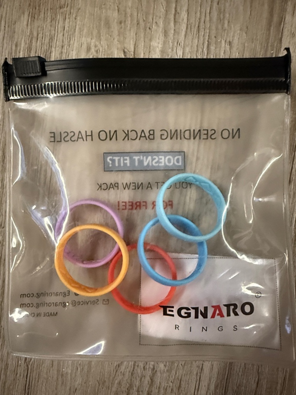 Multicolor Silicone Ring Set – Pastel Blue, Pink, Orange, Red, Lavender